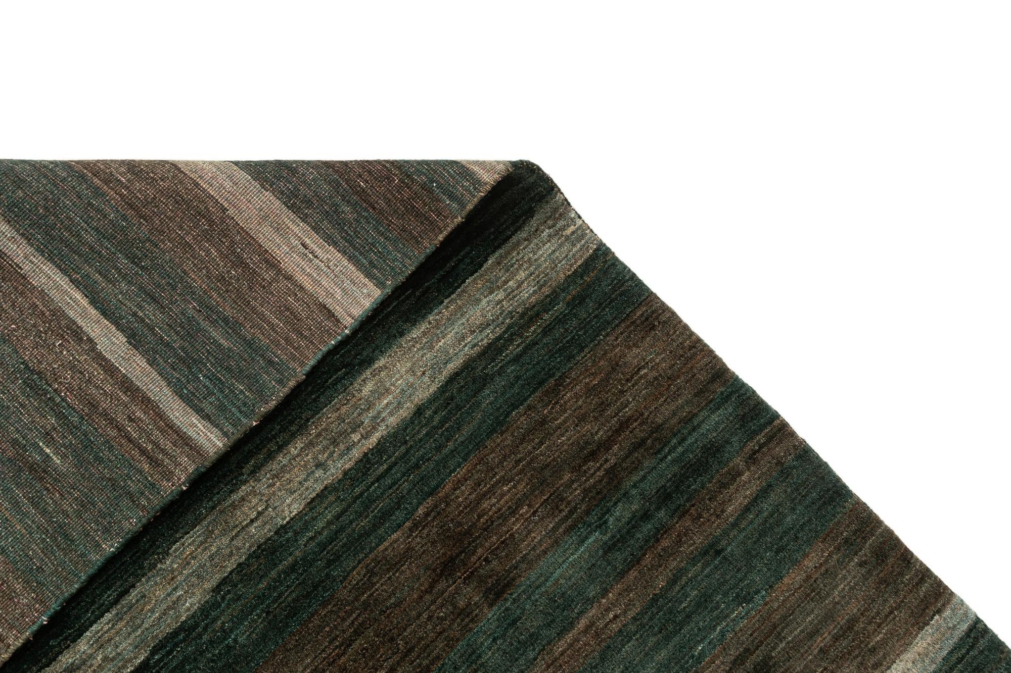 5' x 6' 9 Hand Knotted Gabbeh Wool Rug