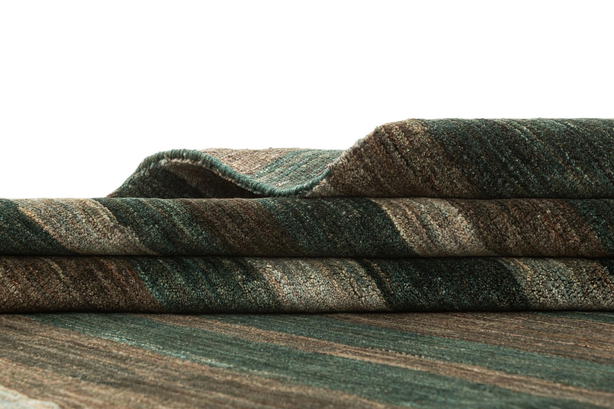 5' x 6' 9 Hand Knotted Gabbeh Wool Rug