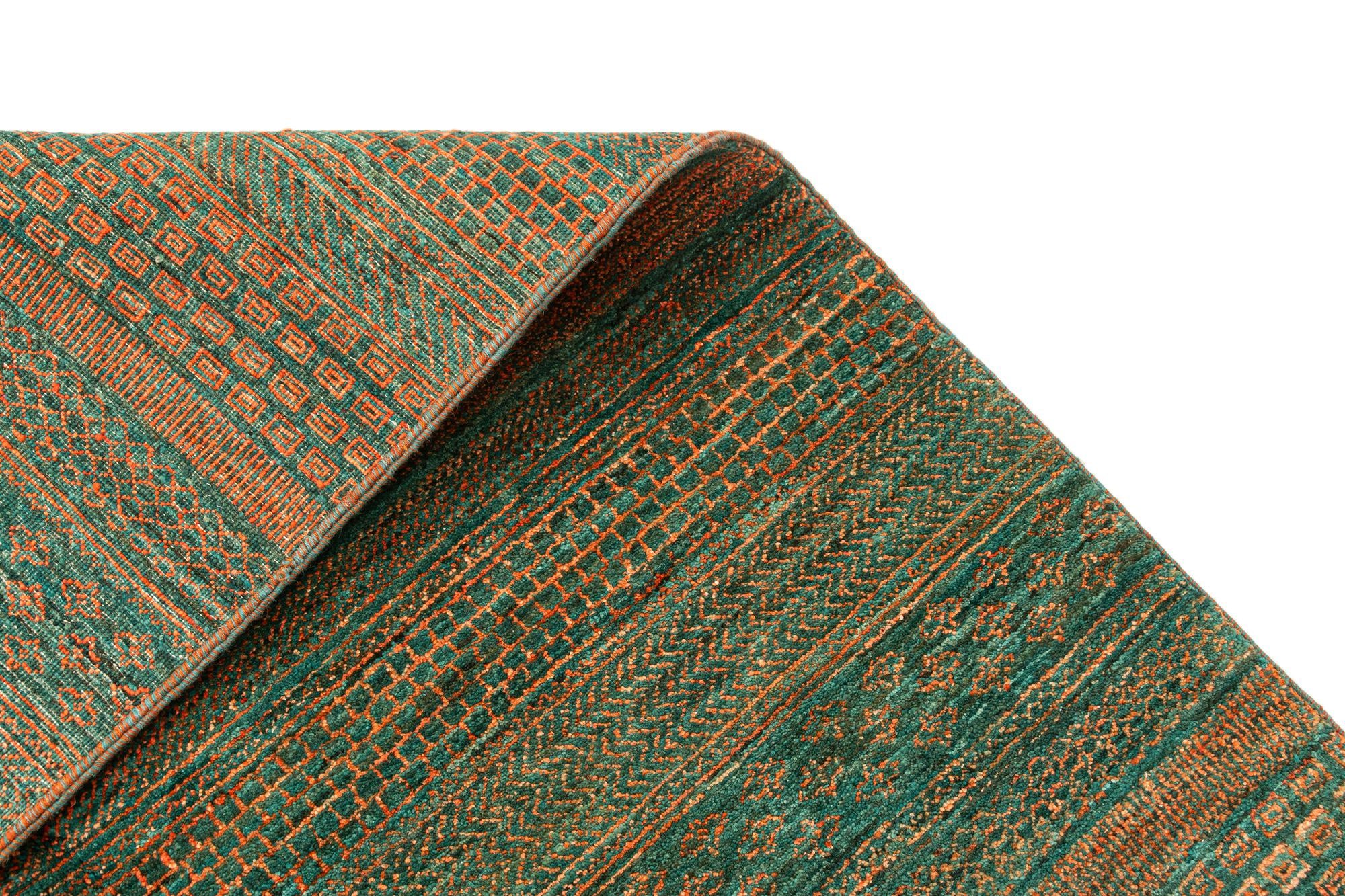 5' 1 x 7' Hand Knotted Gabbeh Wool Rug