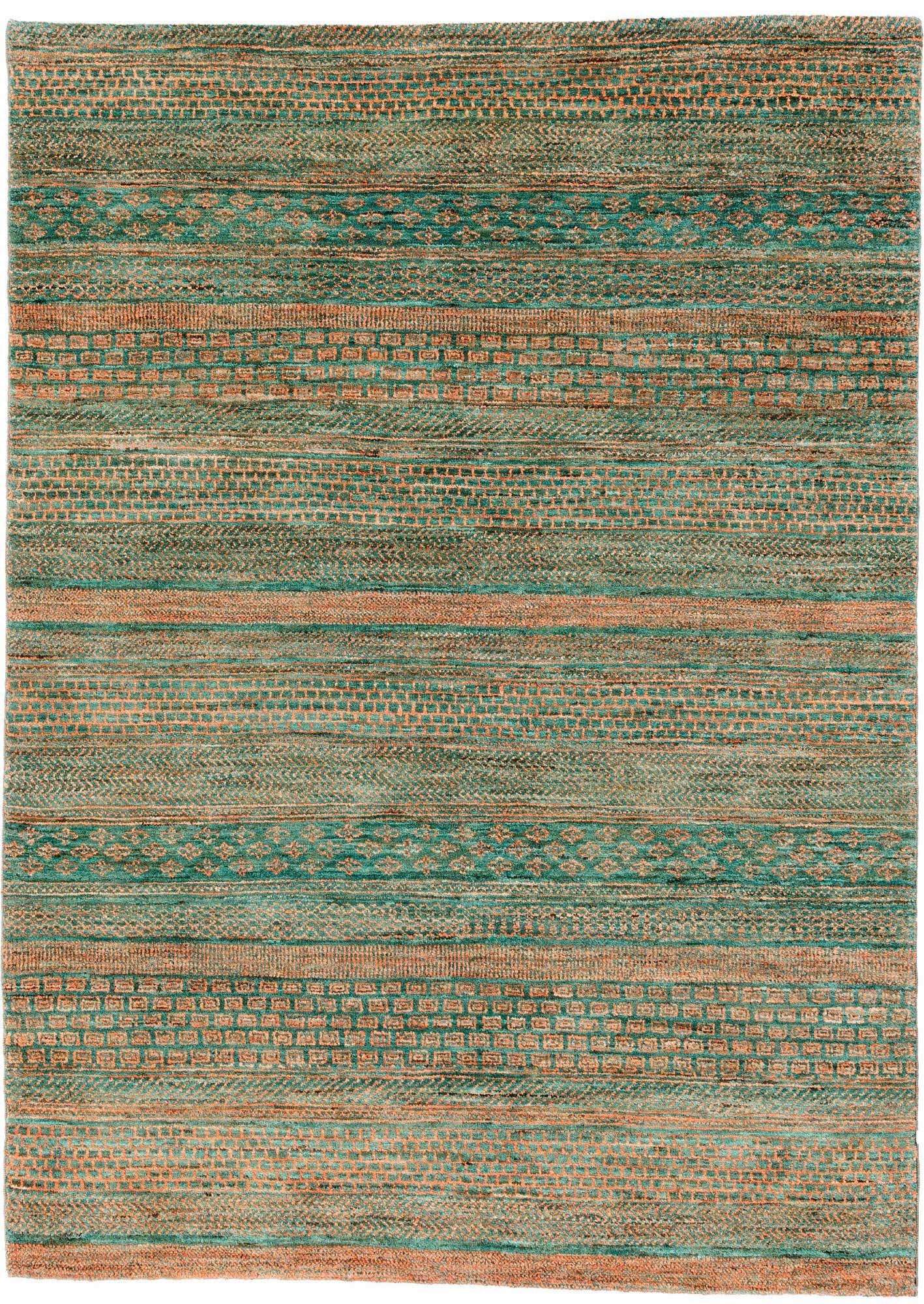 5' 1 x 7' Hand Knotted Gabbeh Wool Rug