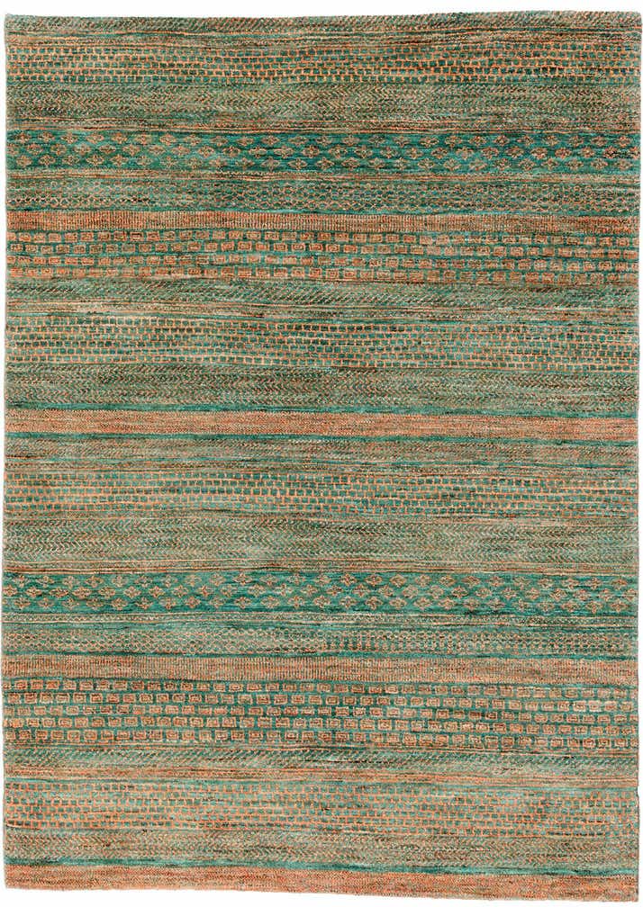 5' 1 x 7' Hand Knotted Gabbeh Wool Rug