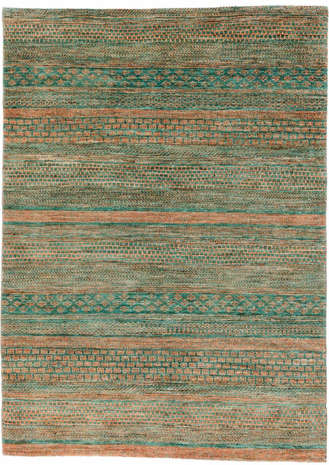 Detail image of 5' 1 x 7' Hand Knotted Gabbeh Wool Rug