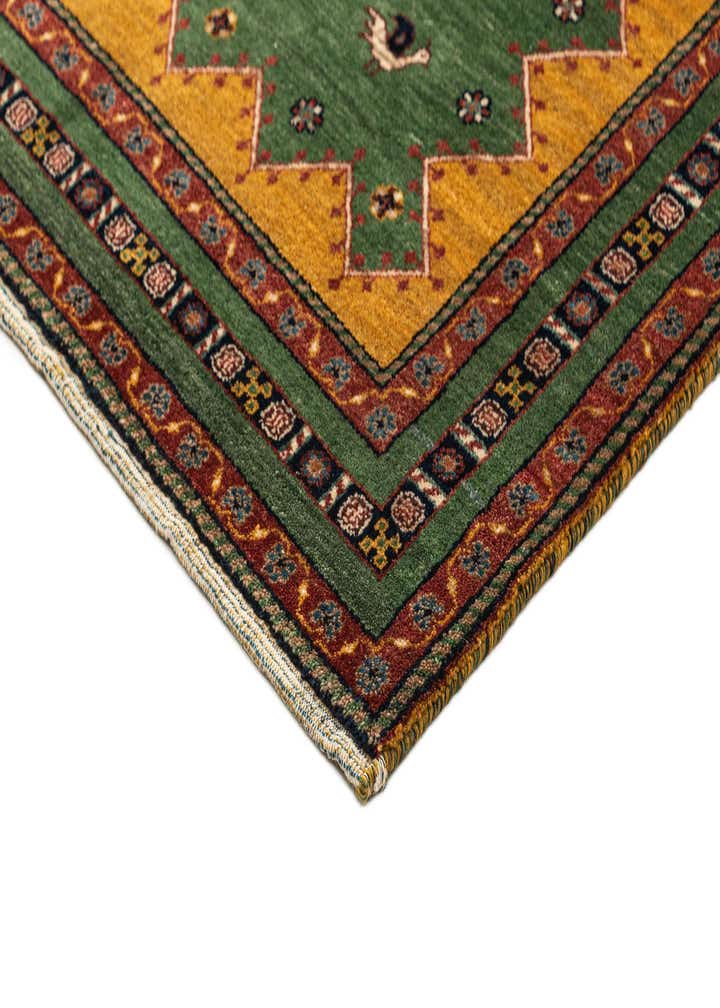 5' 2 x 6' 7 Hand Knotted Gabbeh Oriental Wool Rug