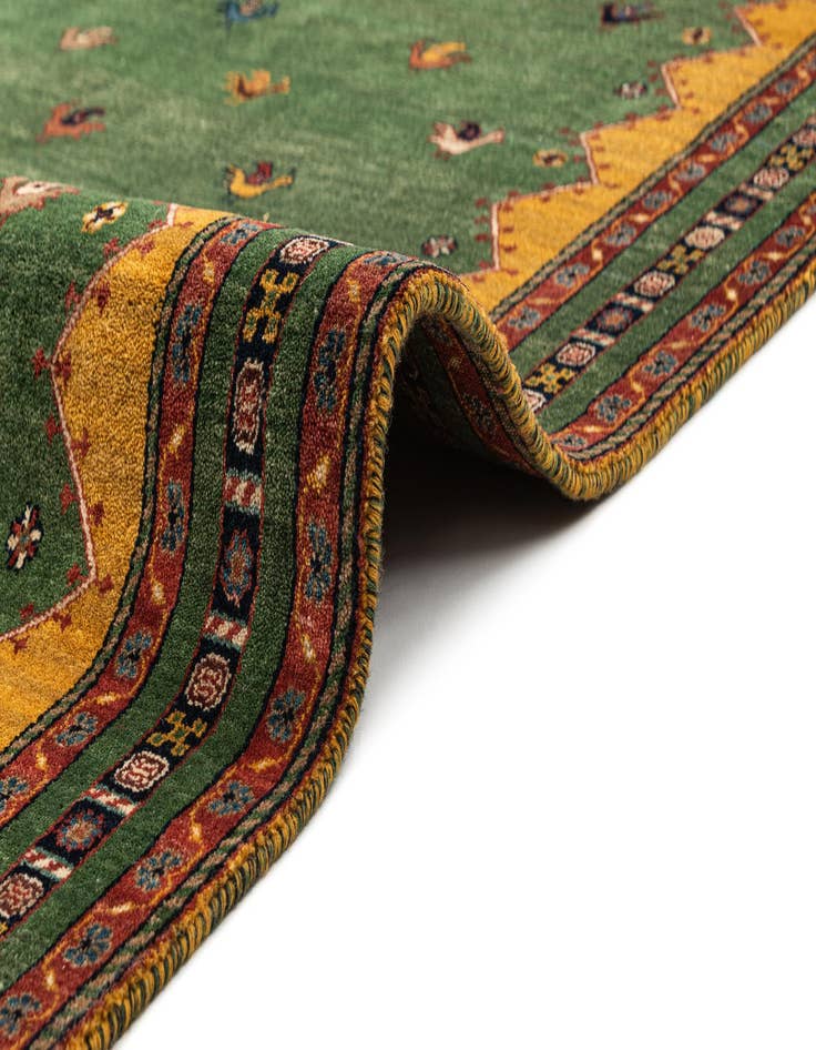 Detail image of 5' 2 x 6' 7  Hand Knotted Gabbeh Oriental Wool Rug