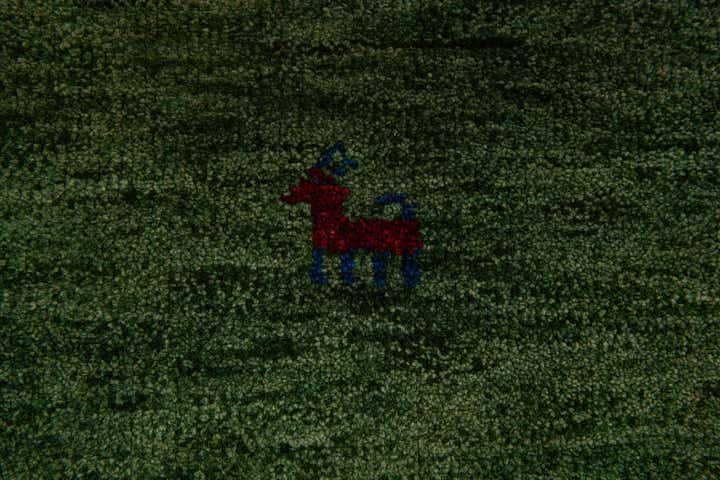 4' x 6' Hand Knotted Gabbeh Wool Rug
