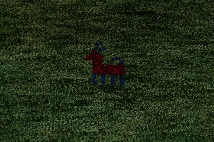 Detail image of 4' x 6' Hand Knotted Gabbeh Wool Rug