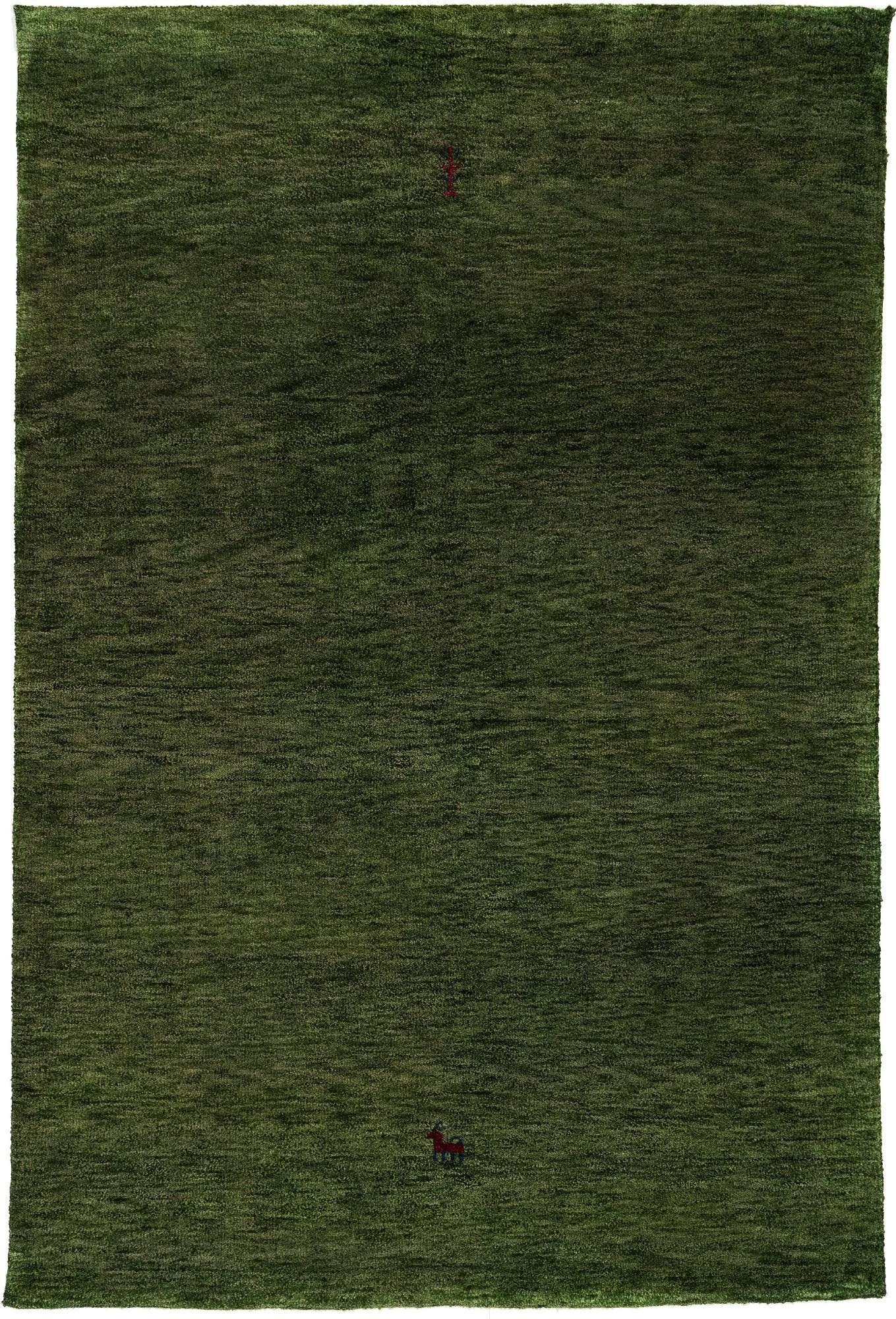 4' x 6' Hand Knotted Gabbeh Wool Rug