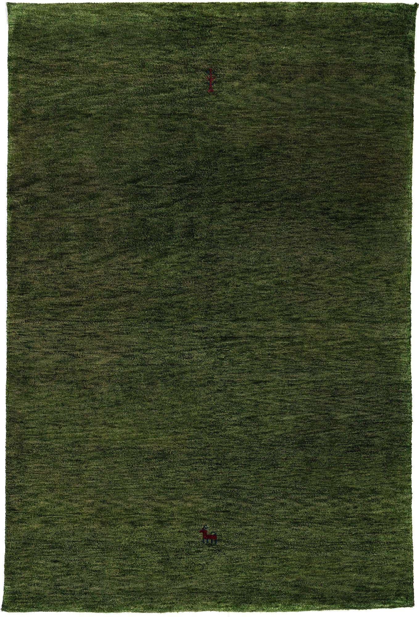 4' x 6' Hand Knotted Gabbeh Wool Rug