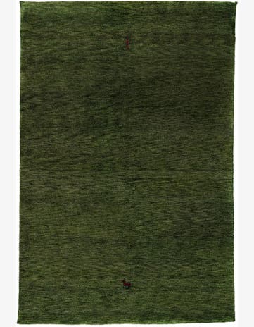 4' x 6' Hand Knotted Gabbeh Wool Rug