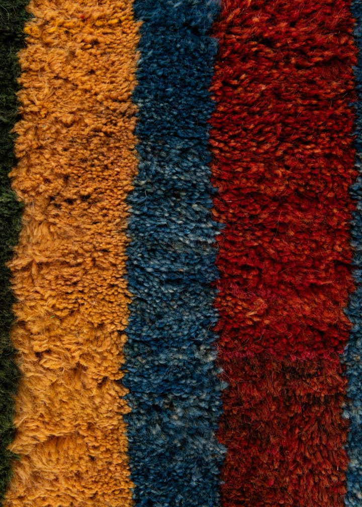 6' 9 x 9' 8 Hand Knotted Gabbeh Wool Rug