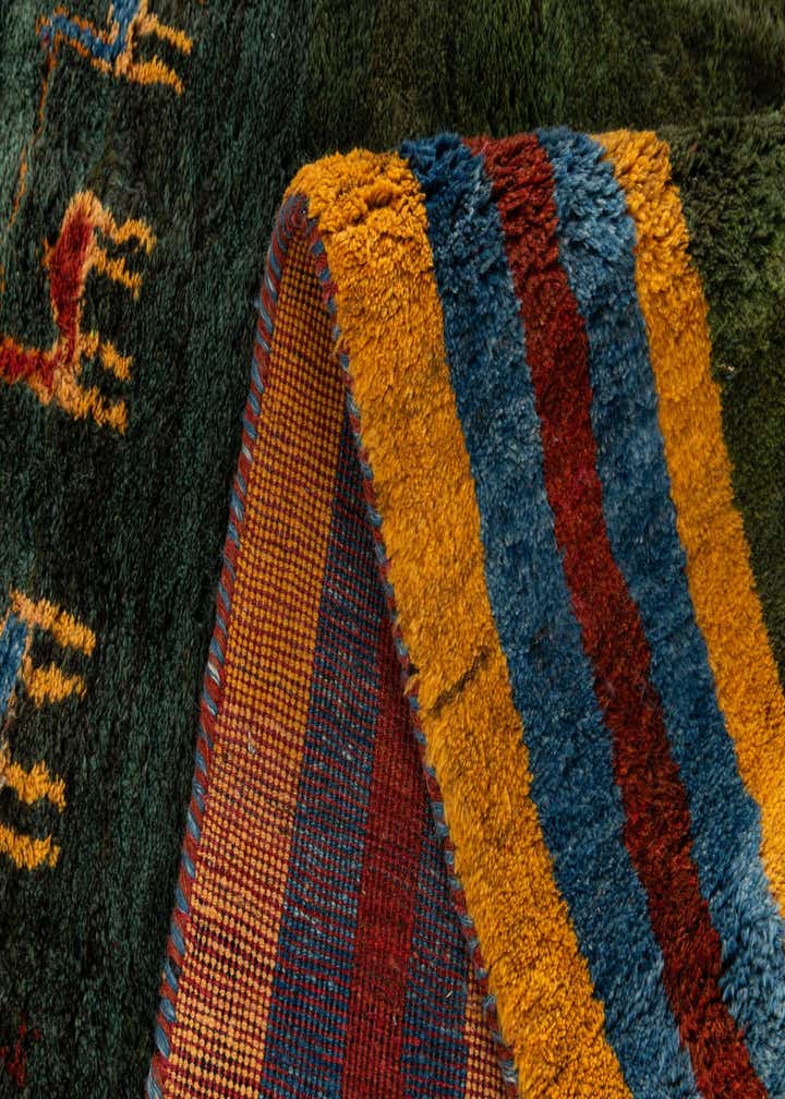6' 9 x 9' 8 Hand Knotted Gabbeh Wool Rug