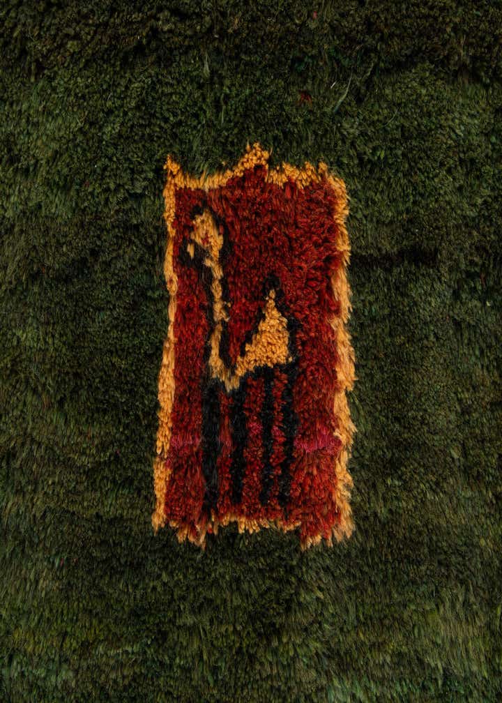 6' 9 x 9' 8 Hand Knotted Gabbeh Wool Rug