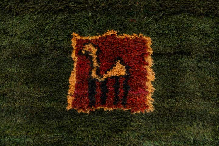 6' 9 x 9' 8 Hand Knotted Gabbeh Wool Rug