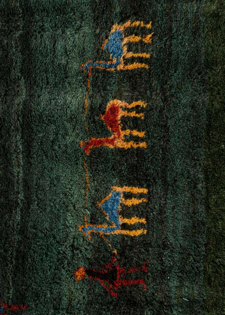 6' 9 x 9' 8 Hand Knotted Gabbeh Wool Rug