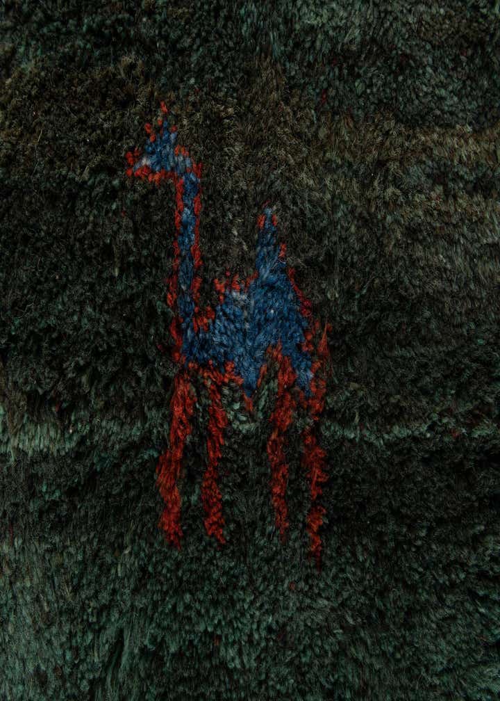 6' 9 x 9' 8 Hand Knotted Gabbeh Wool Rug
