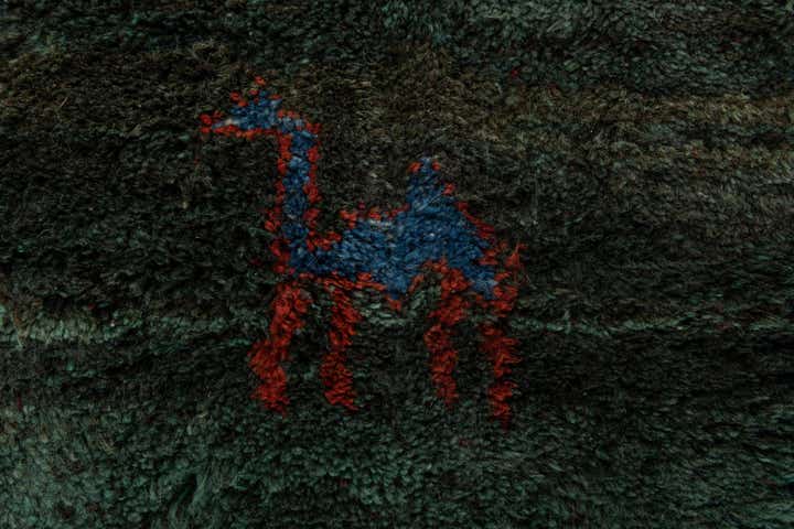 6' 9 x 9' 8 Hand Knotted Gabbeh Wool Rug