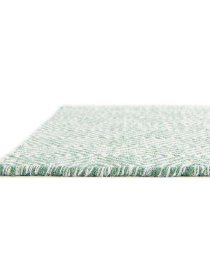 Detail image of 6' 1 x 9' Hand Woven Geo Trellis Flatweave Rug