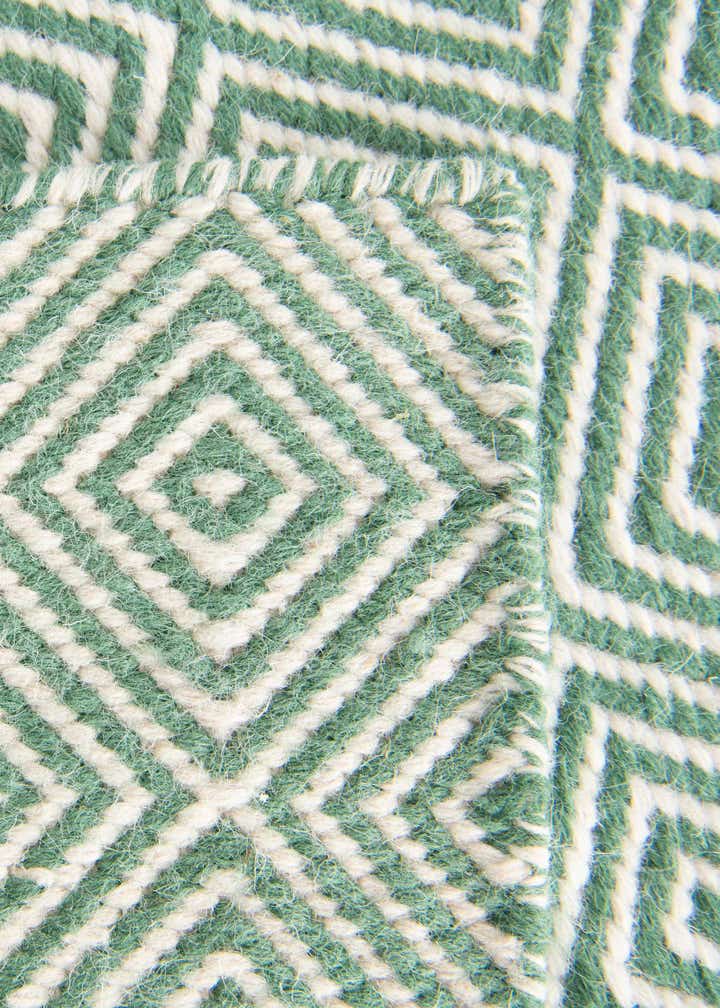 6' 1 x 9' Hand Woven Geo Trellis Flatweave Rug