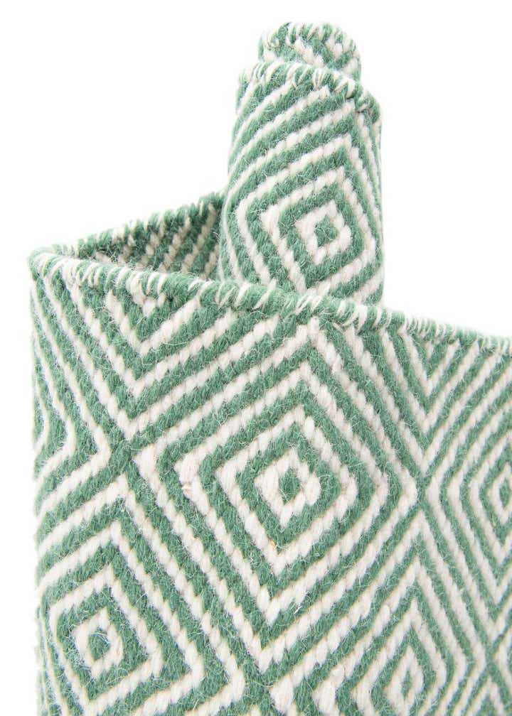 6' 1 x 9' Hand Woven Geo Trellis Flatweave Rug