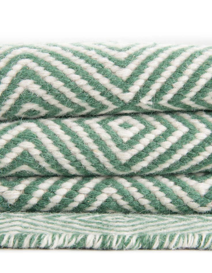 Detail image of 6' 1 x 9' Hand Woven Geo Trellis Flatweave Rug