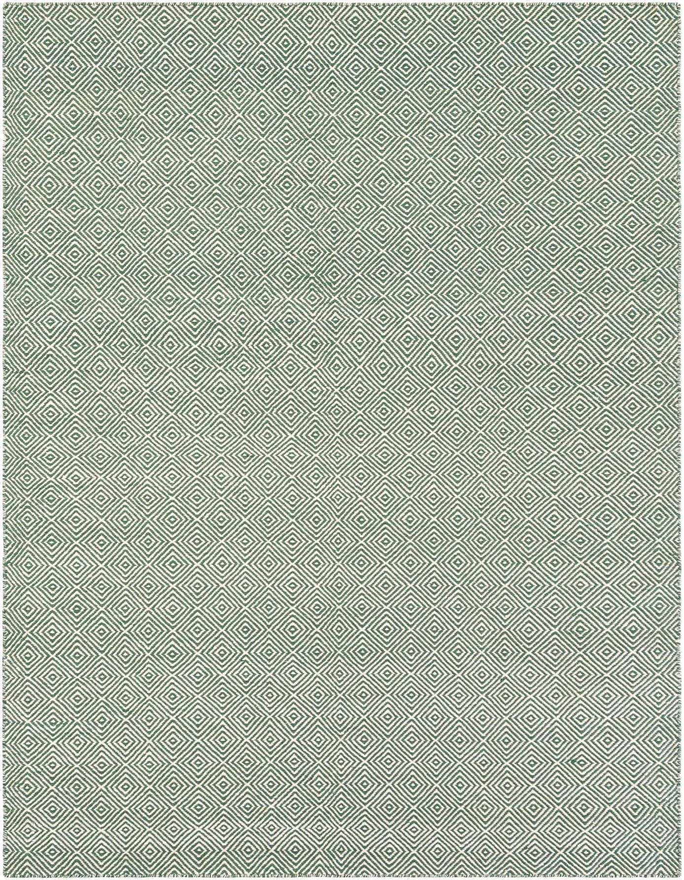 6' 1 x 9' Hand Woven Geo Trellis Flatweave Rug