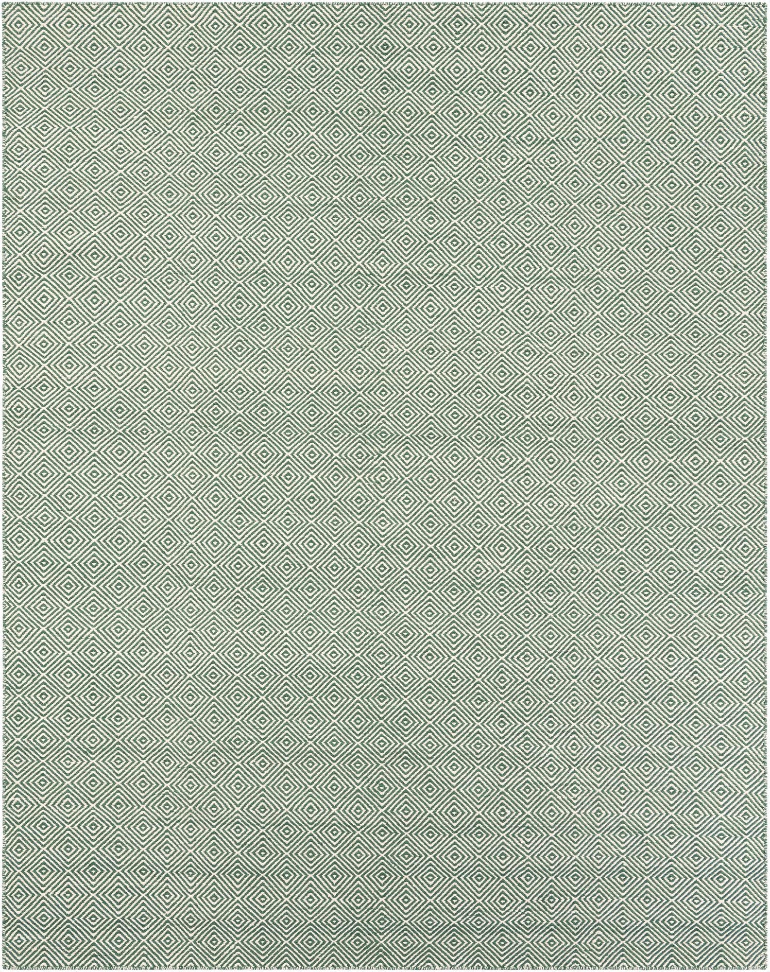 7' 10 x 10'  Hand Woven Geo Trellis Flatweave Rug