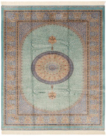 4' 9 x 7' 5 Ghom Design Rug