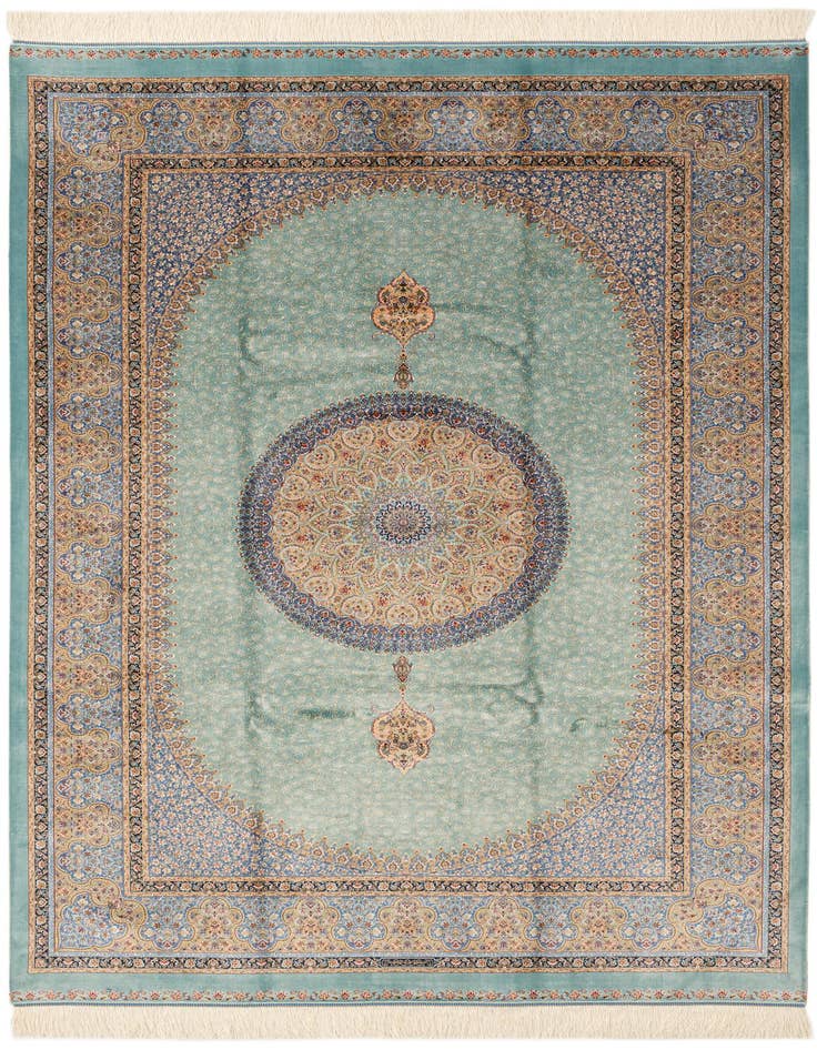 Detail image of 4' 9 x 7' 5 Ghom Design Rug
