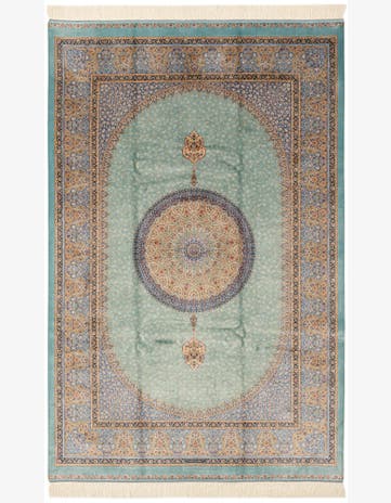4' 9 x 7' 5 Ghom Design Rug