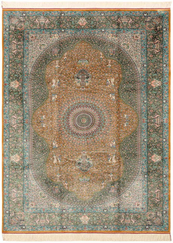 4' 10 x 7' 4 Ghom Design Rug