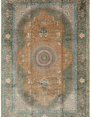 4' 10 x 7' 4 Ghom Design Rug