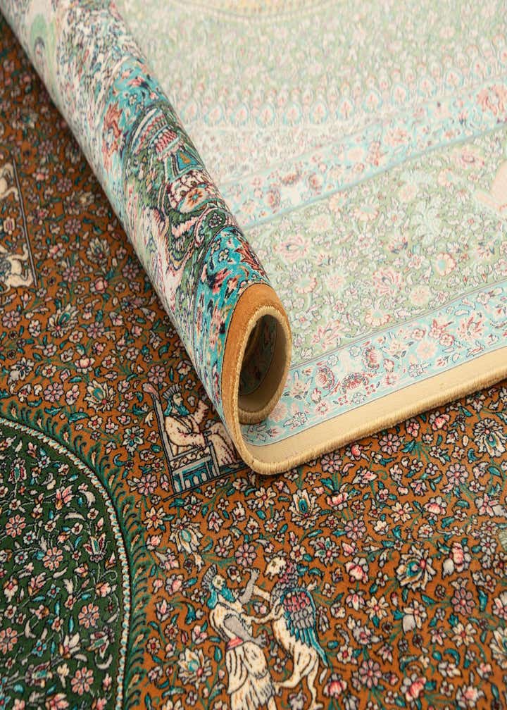 4' 10 x 7' 4 Ghom Design Rug