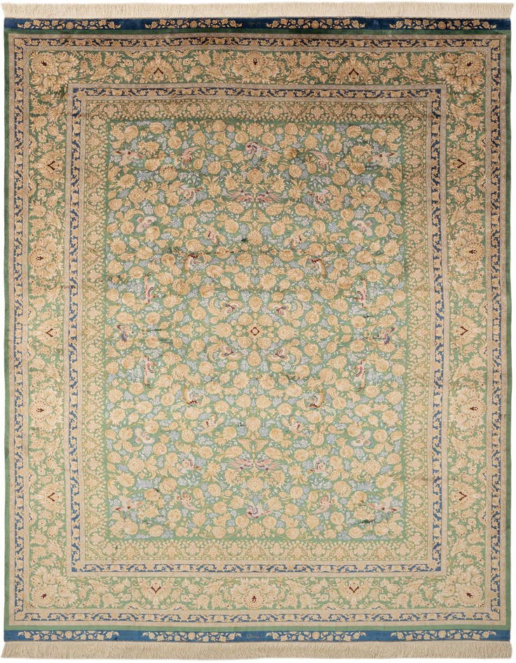 Detail image of 6' 8 x 10' 1 Ghom Design Rug