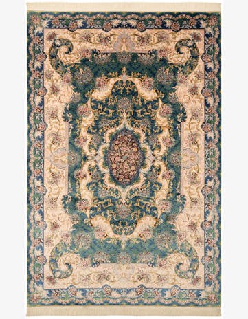 6' 5 x 9' 7 Ghom Design Rug
