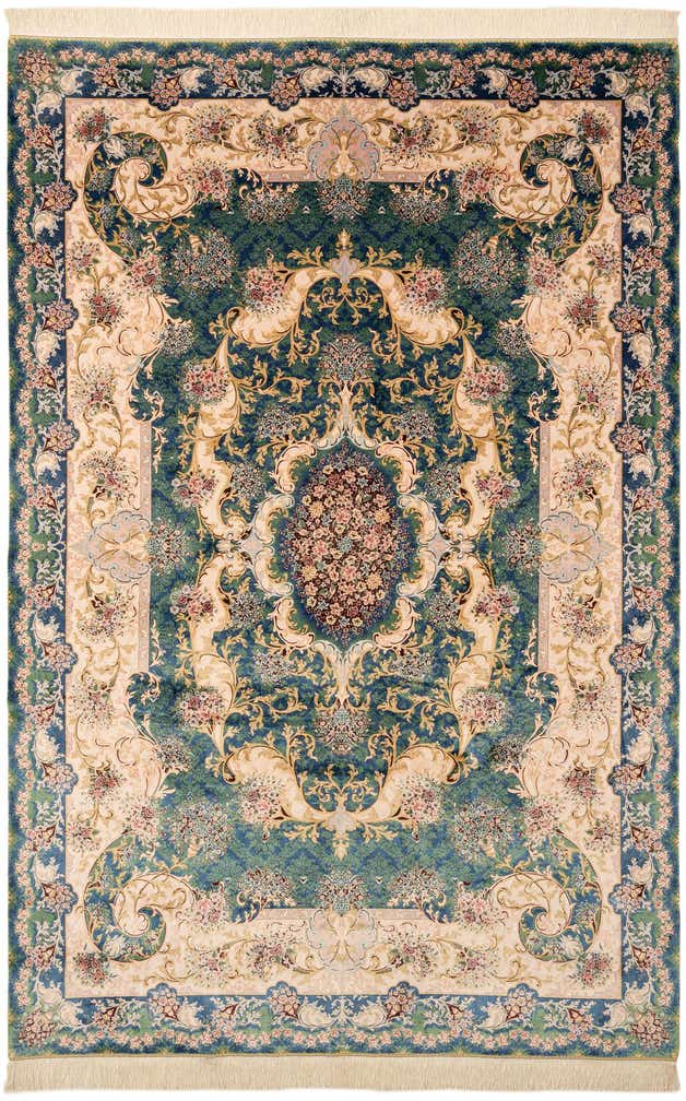 6' 5 x 9' 7 Ghom Design Rug
