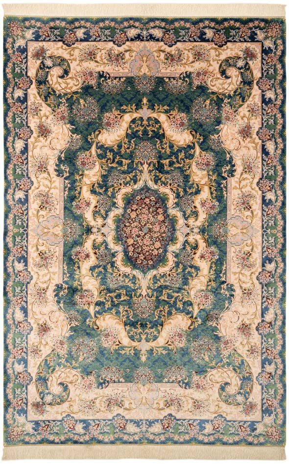 Detail image of 6' 5 x 9' 7 Ghom Design Rug
