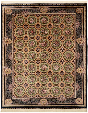 6' 6 x 9' 8 Ghom Design Rug