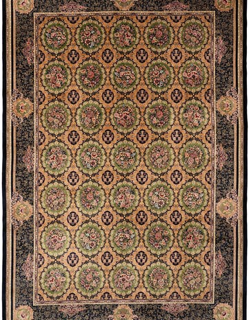 6' 6 x 9' 8 Ghom Design Rug