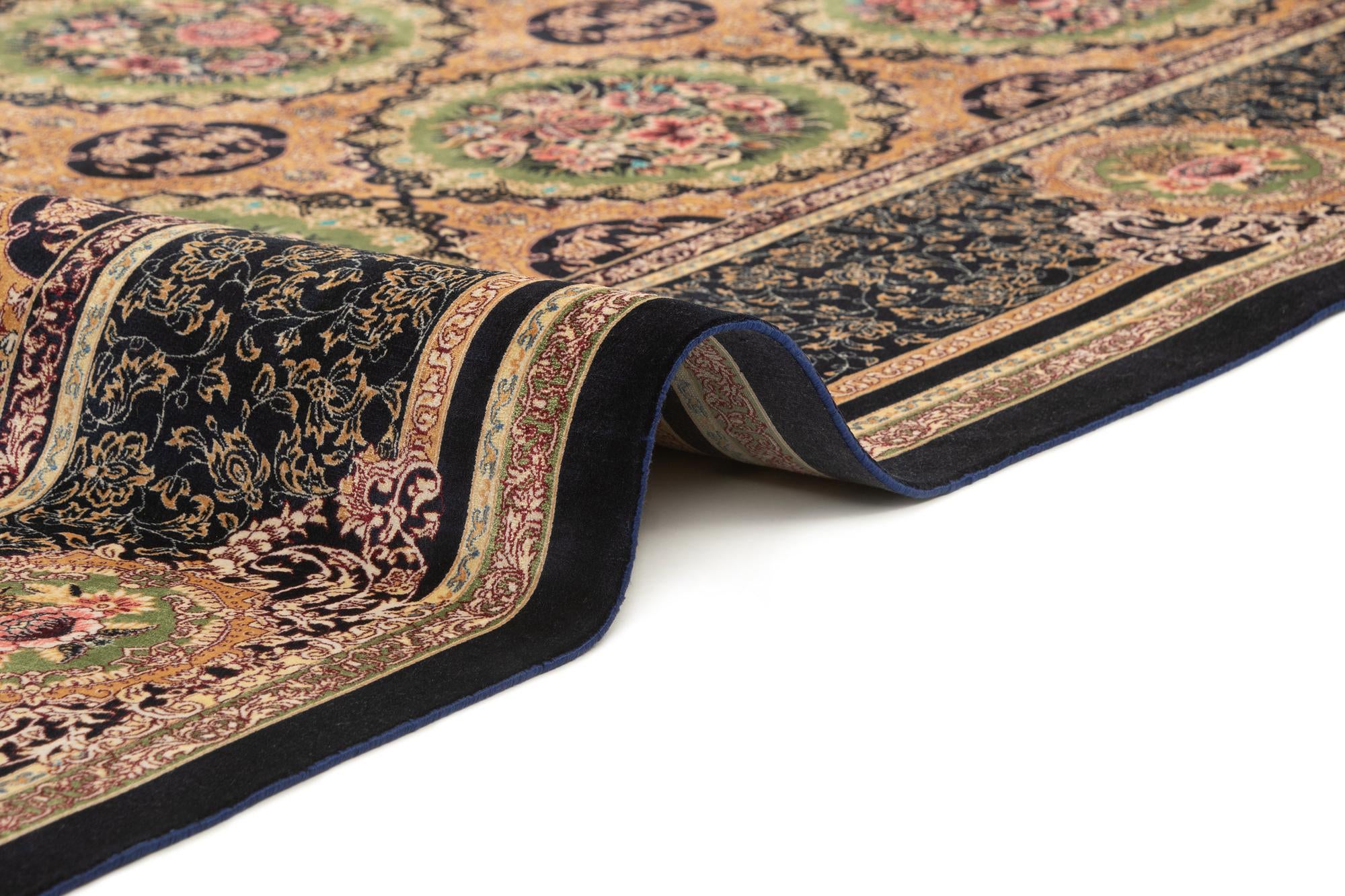 6' 6 x 9' 8 Ghom Design Rug