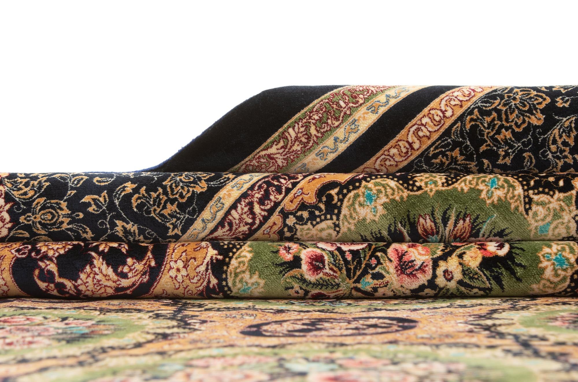 6' 6 x 9' 8 Ghom Design Rug