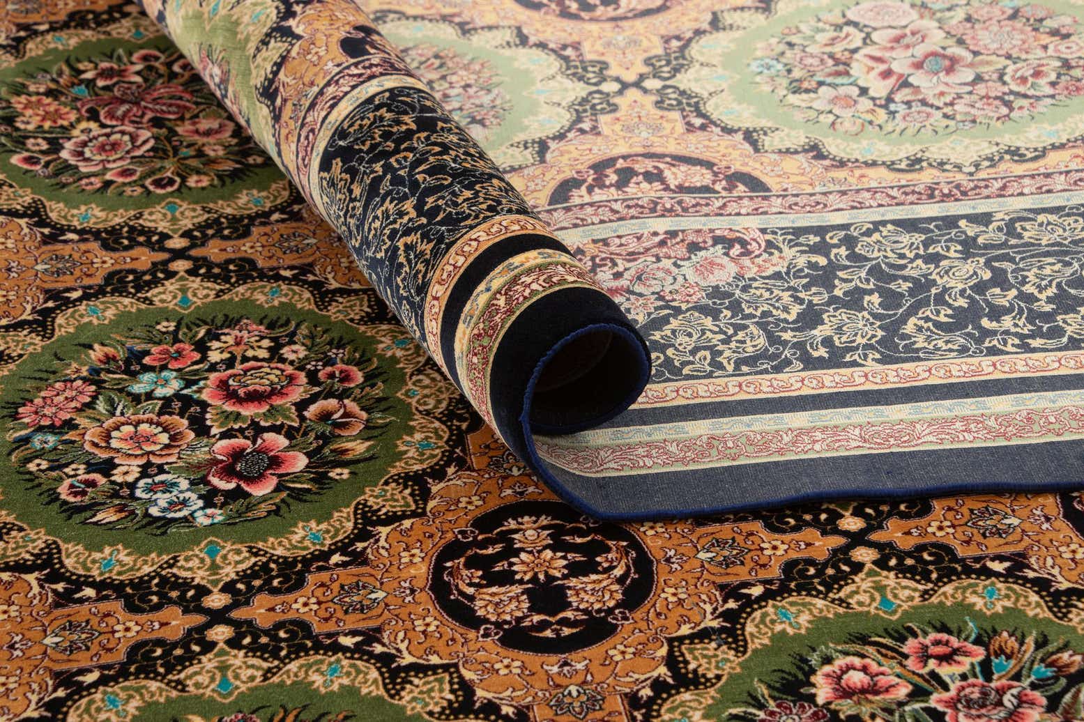 6' 6 x 9' 8 Ghom Design Rug