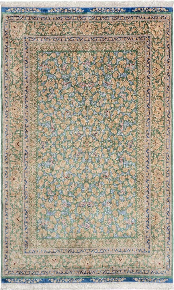 5' 11 x 9' 2 Ghom Design Rug
