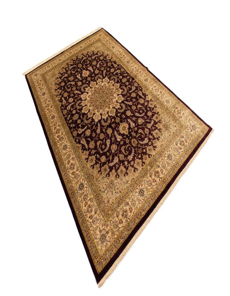 Detail image of 5' 1 x 7' 7 Ghom Silk Rug