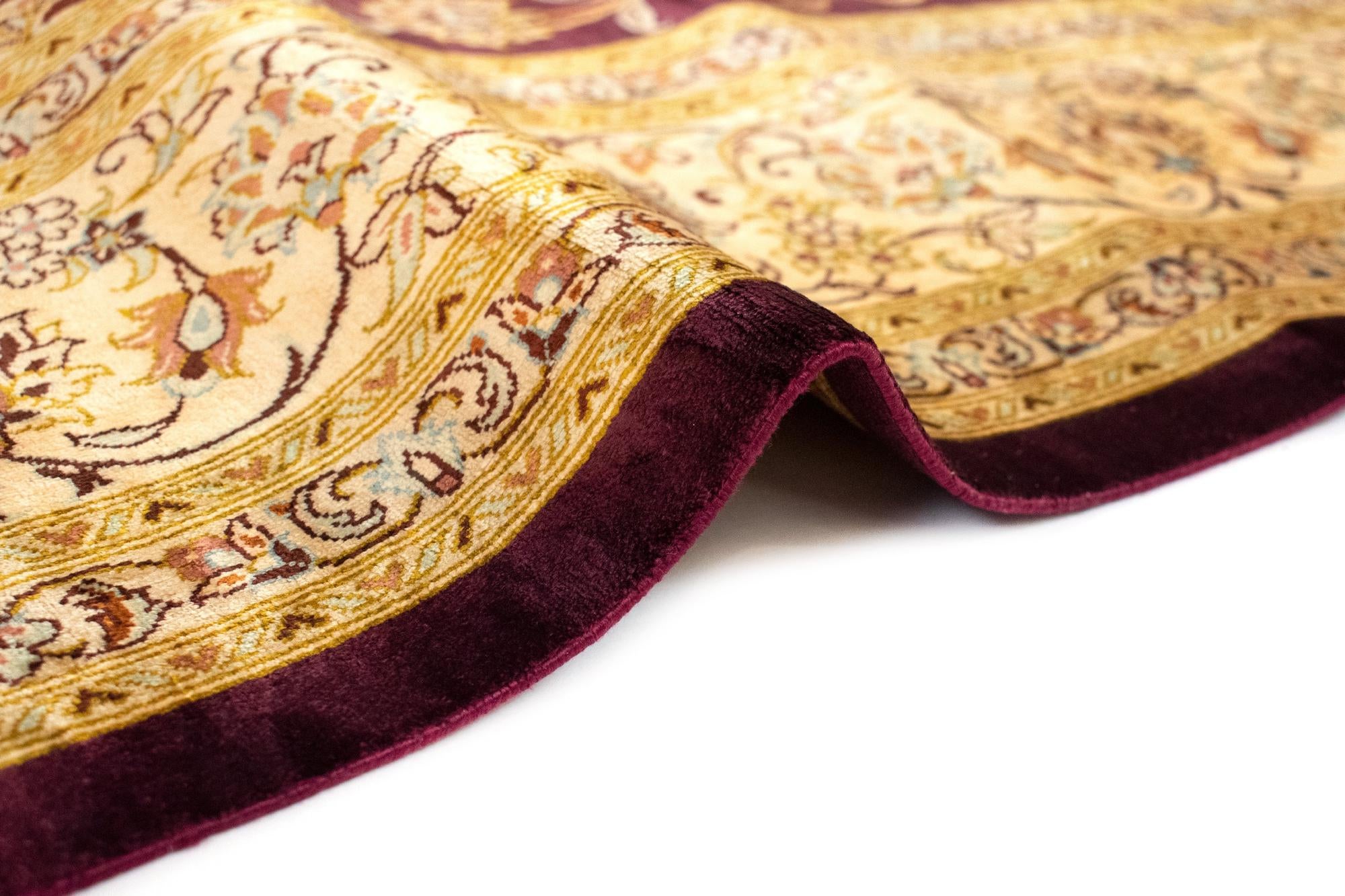 5' 1 x 7' 7 Ghom Silk Rug