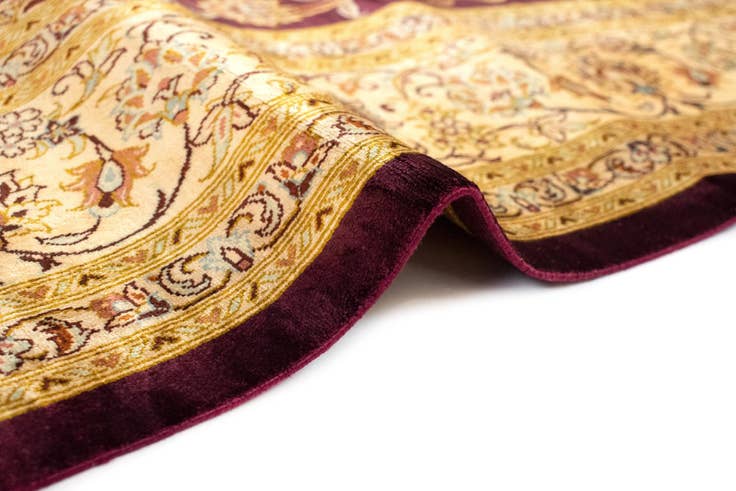 Detail image of 5' 1 x 7' 7 Ghom Silk Rug