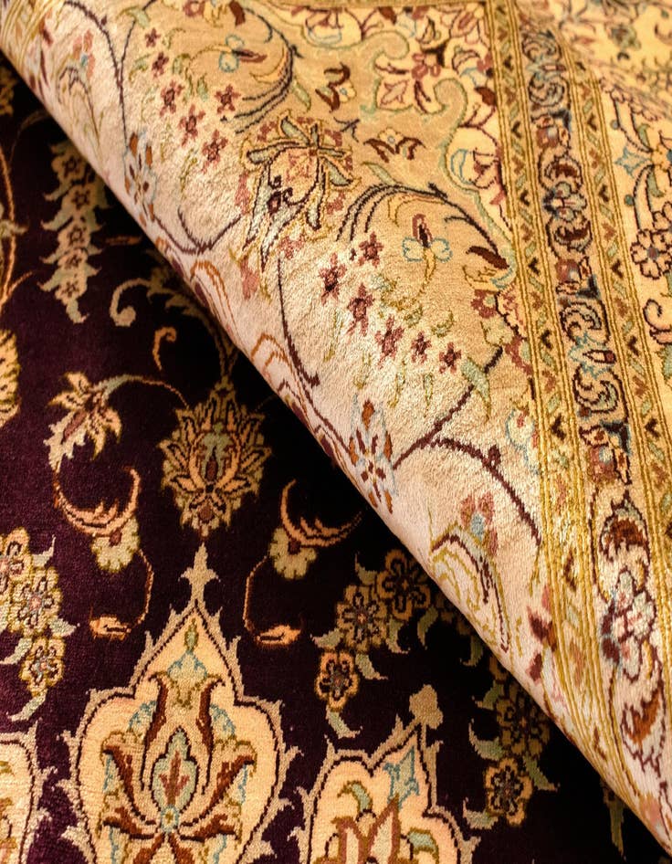 Detail image of 5' 1 x 7' 7 Ghom Silk Rug