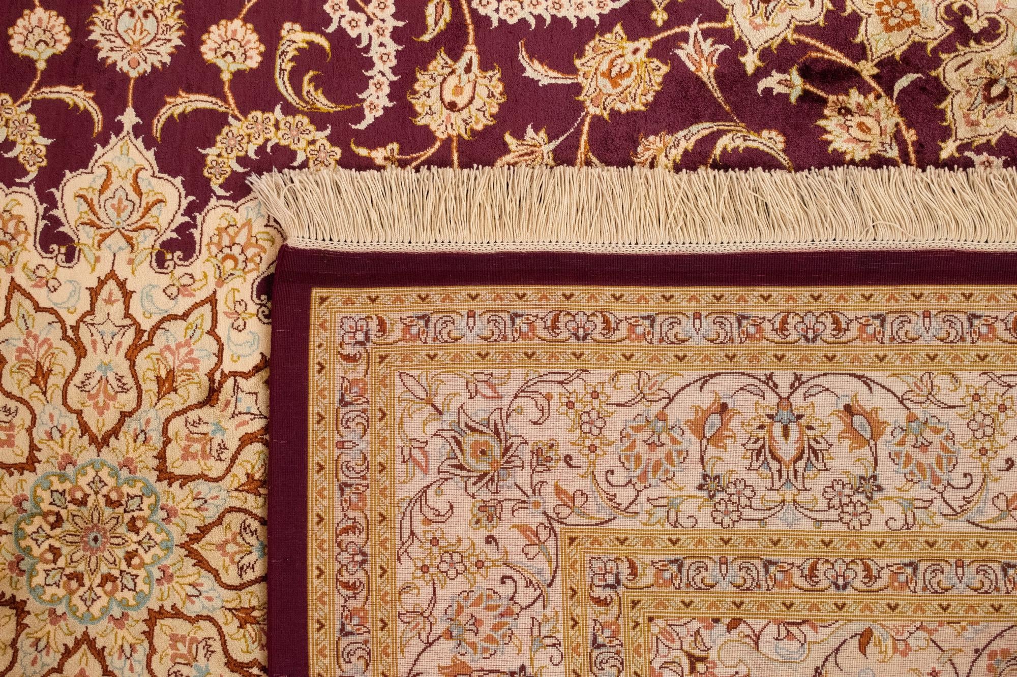 5' 1 x 7' 7 Ghom Silk Rug