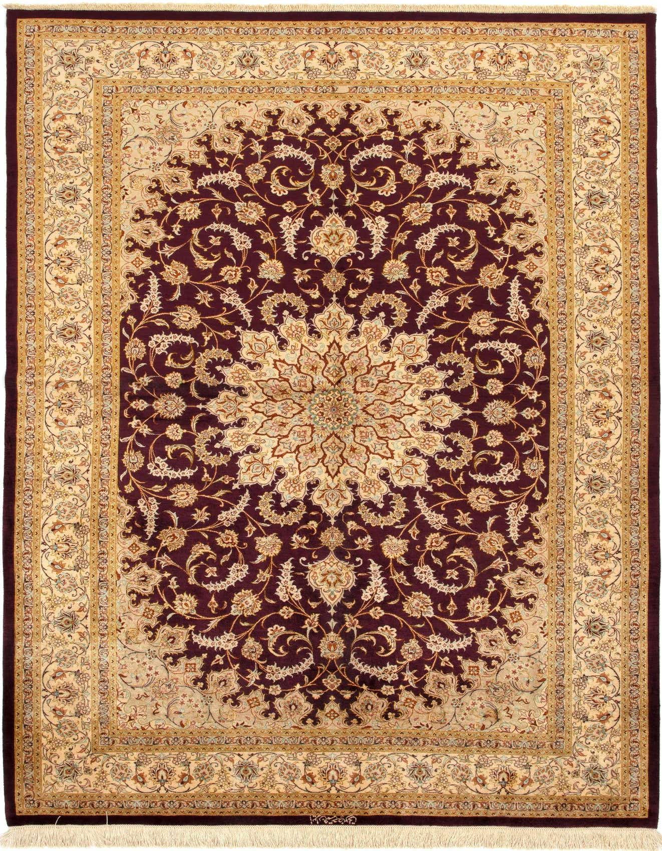 5' 1 x 7' 7 Ghom Silk Rug