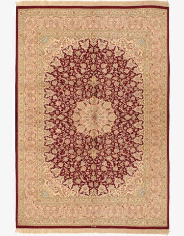 4' 4 x 6' 6 Ghom Silk Rug