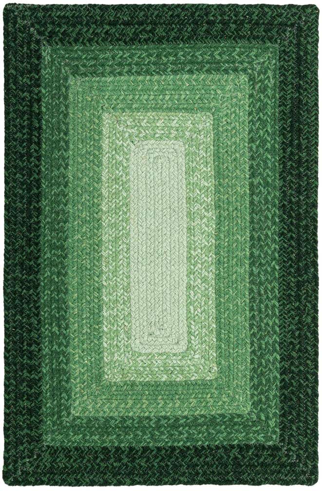 2' x 3' 1 Handmade Hand Braided Wool Rug